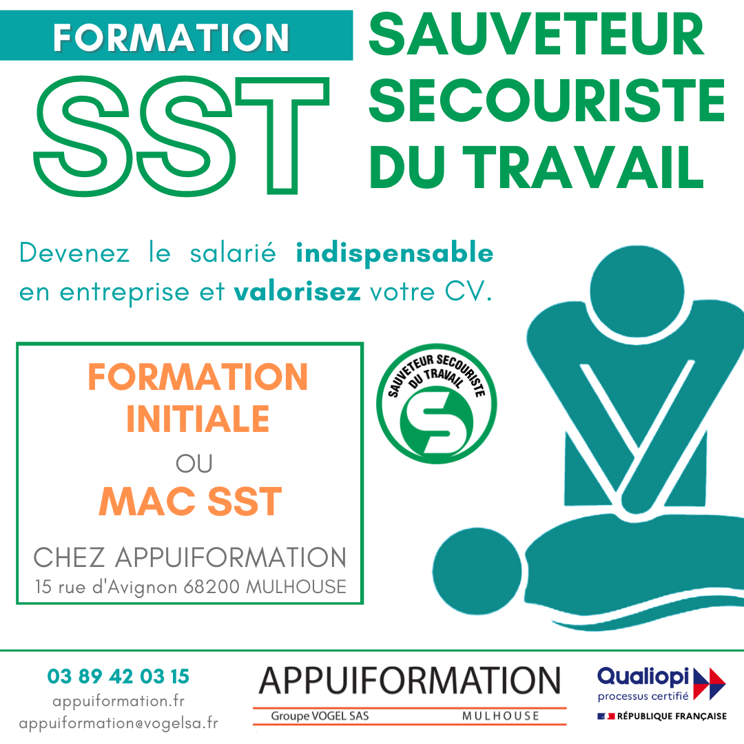 Appuiformation formation sst publicite sst ou mac sst sauveteur secouriste du travail